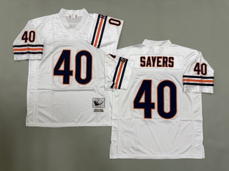 Men 2025 Nike Chicago Bears #40 Sayers white Throwback Limited NFL Jersey style 003->chicago bears->NFL Jersey